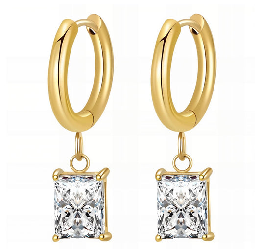 Drop Diamond Huggies