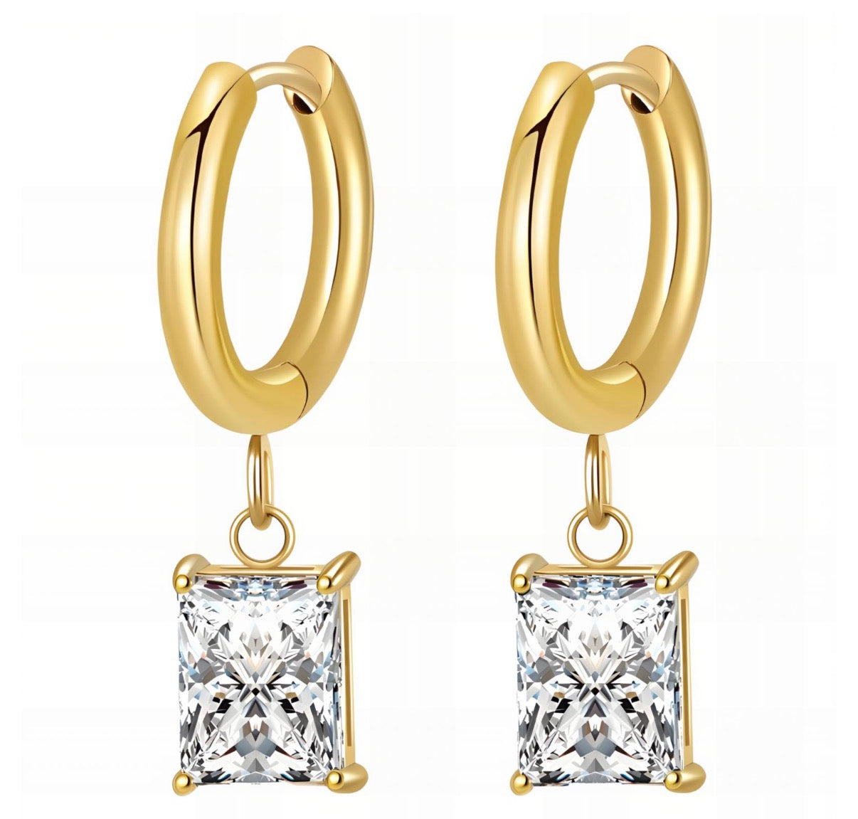 Drop Diamond Huggies